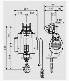 飯店酒樓微型鋼絲繩電動葫蘆結(jié)構(gòu)圖
